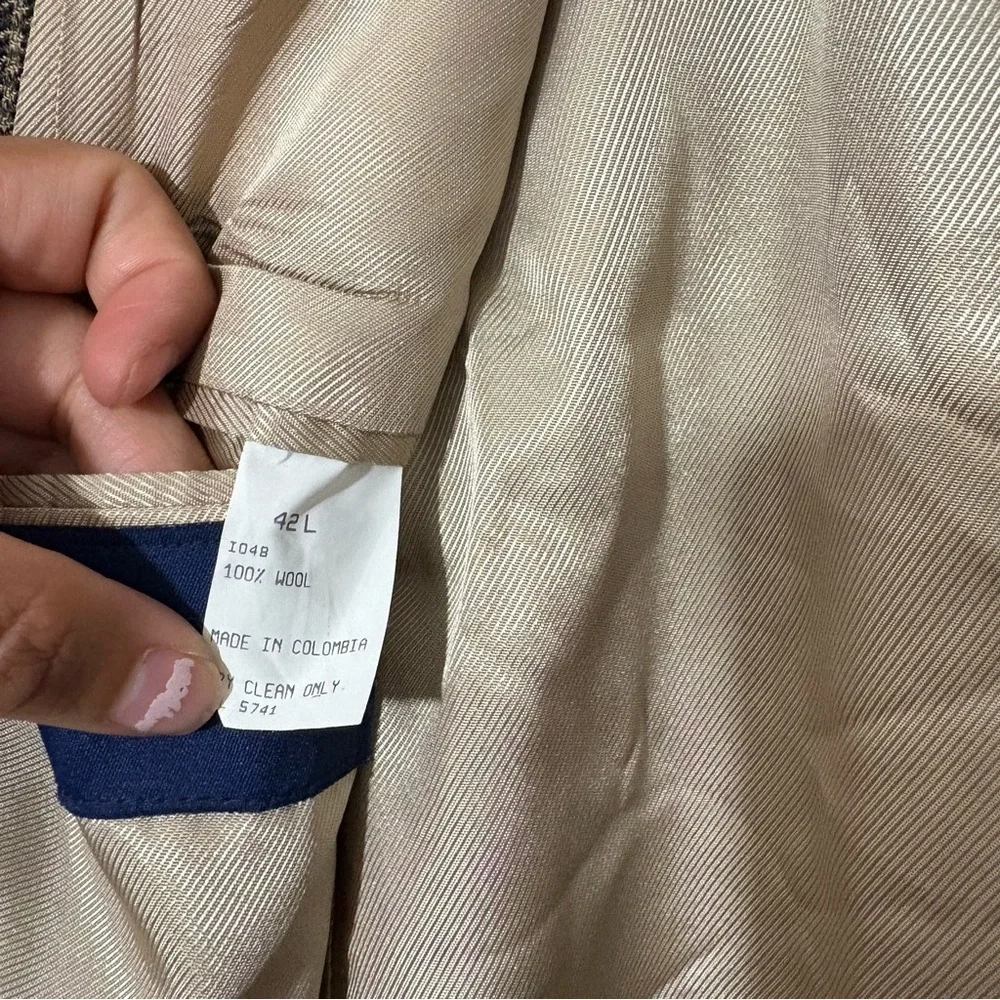 Oscar de la Renta Menswear Blazer Wool Tweed Sport Coat Jacket Size 42L